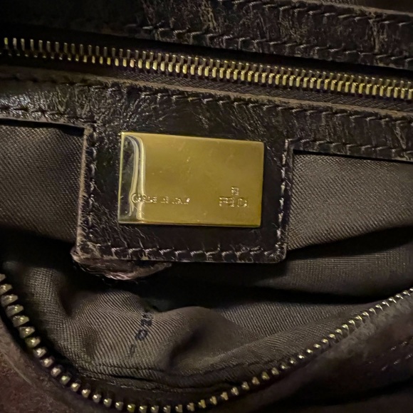 Fendi Authentic Suede Shoulder Bag - Picture 12 of 13